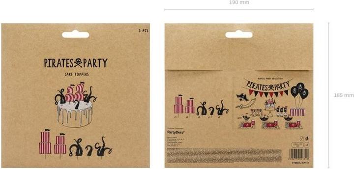 Actual product image Partydeco Décorations de gâteau Pirate (5 pcs.)