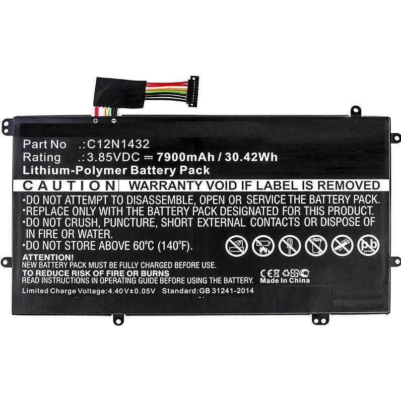 CoreParts Laptop Battery for Asus (1 Zellen, 7900 mAh), Notebook Akku, Schwarz