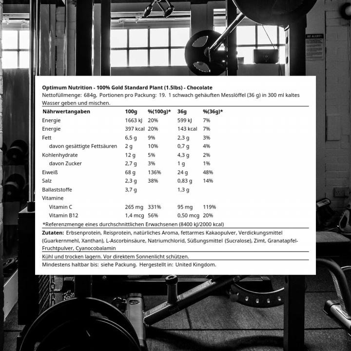 Produktbild Optimum Nutrition Gold Standard 100% Plant (684g Dose) (Schokolade, 1 Stk., 684 g)