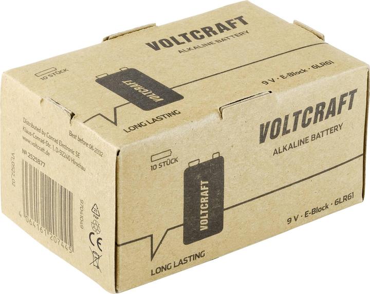 Produktbild Voltcraft 6LR61 (10 Stk., 9V Block, 550 mAh)