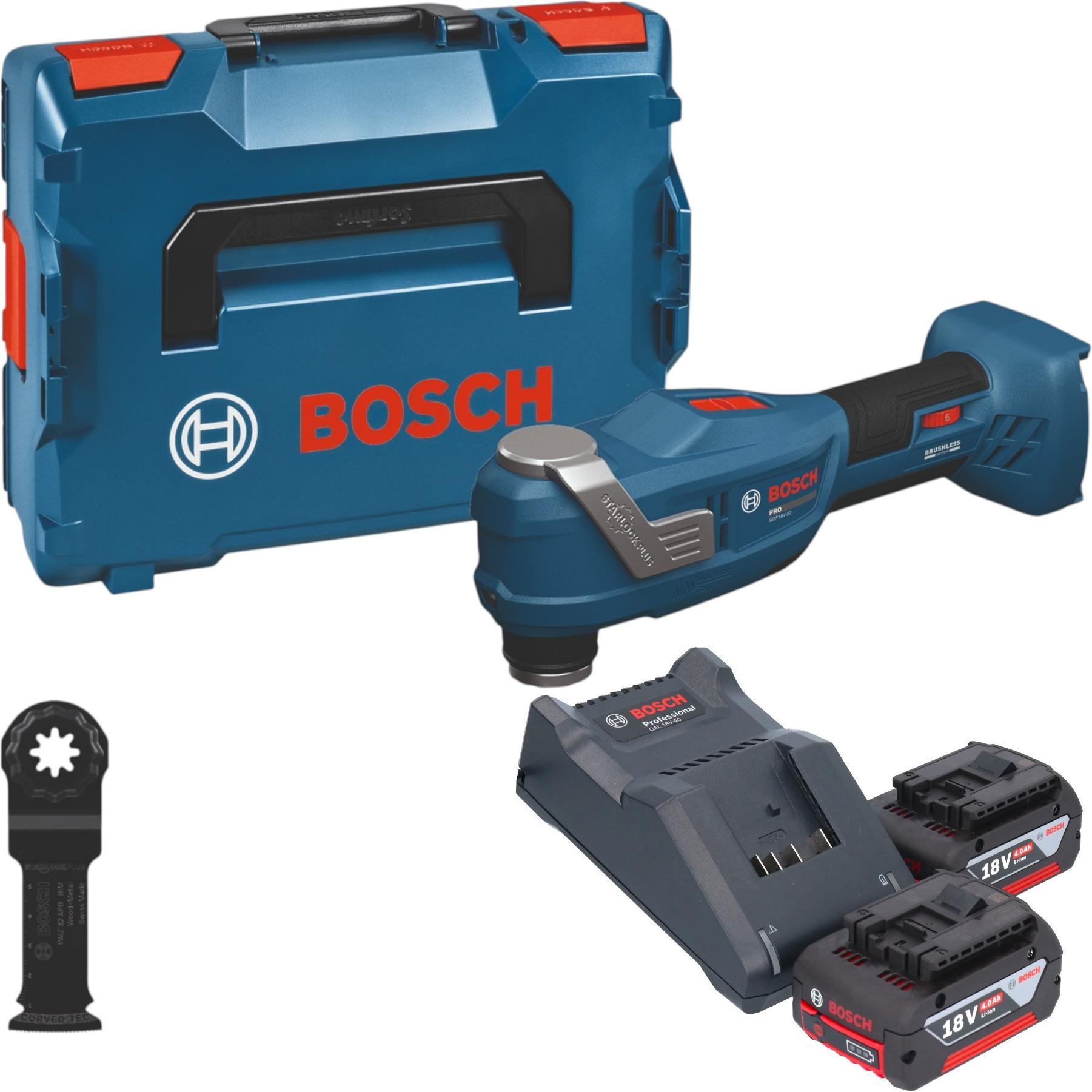 Bosch Professional, Elettroutensile multifunzionale, Utensile multifunzione a batteria Bosch GOP 18V-30 18 V Starlock Plus Brushless ( 06018G3001 ) +