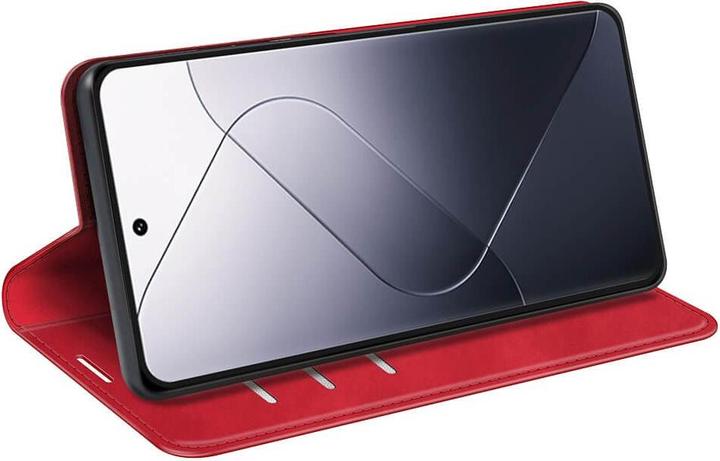 Produktbild Cover-Discount Xiaomi 14 Pro - Stand Flip Case Hülle rot (Xiaomi 14 Pro)