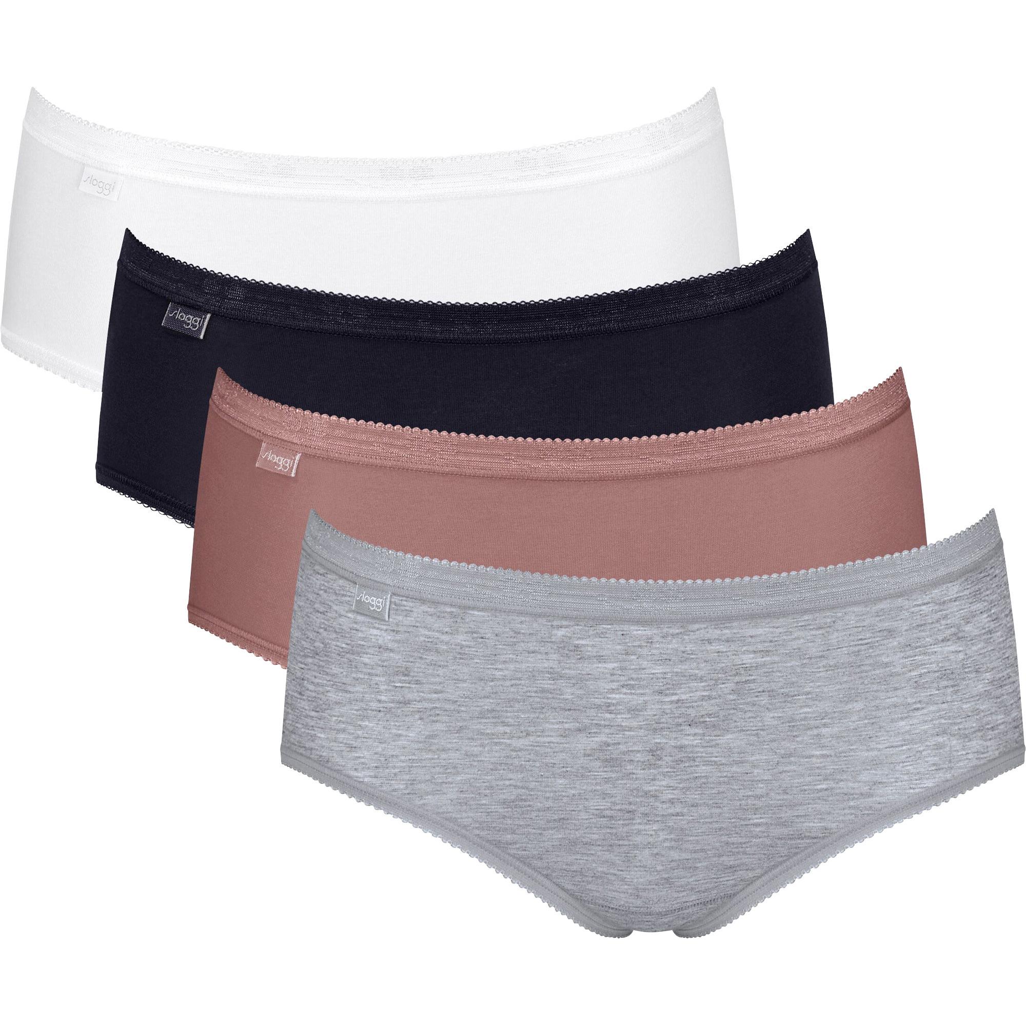 Sloggi, Damen, Unterhosen, Basic+, Mehrfarbig, (46, 4er Pack)