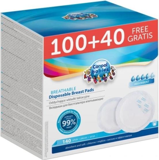 Actual product image Canpol BABIES disposable bra pads ANTI-SLIP, 140pcs, 1/654 (140 x)