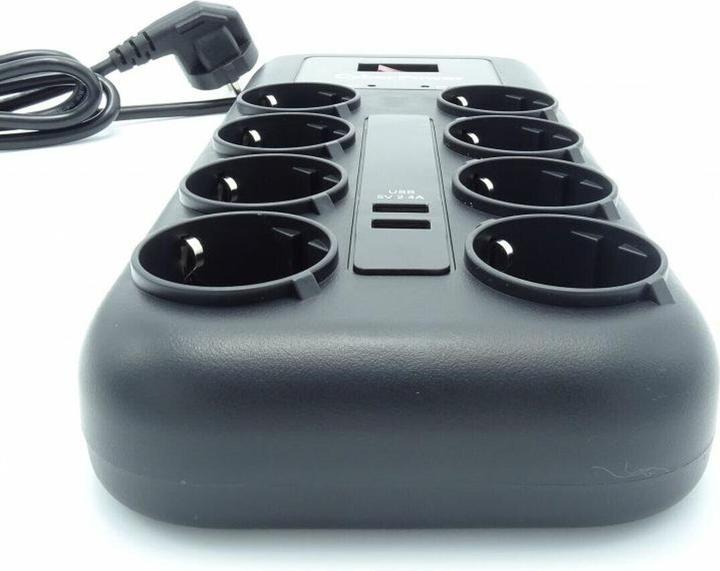 Produktbild Cyberpower Prof. 8xSchuko/2xUSB Überspannungsschutz (8 x, CEE 7/3, 1.80 m)
