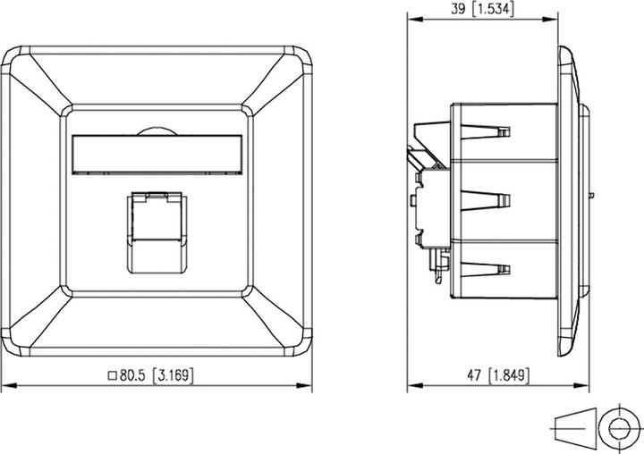 Actual product image Metz Connect Datenanschlussdose