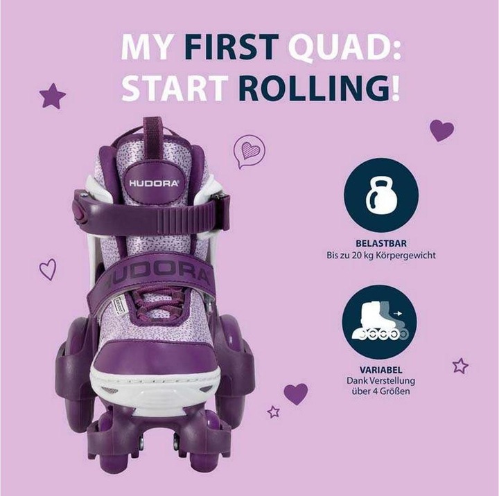 Actual product image Hudora HDO Roller Skates My First Quad 26-29 vt 22061 (28)