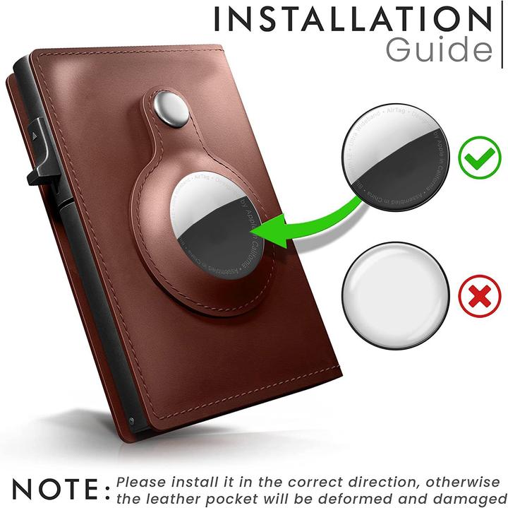 Actual product image Cadorabo Cover with card compartment compatible with Airtag