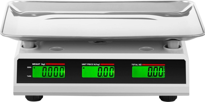 Produktbild Steinberg Kontrollwaage LCD Profi Ladenwaage Preiswaage 30Kg 1G Marktwaage Tischwaage
