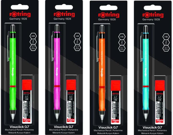 Actual product image Rotring Fine-lead pencil Visuclick 0.7HB+mini tin far.sor 12e (0.70 mm, HB, 12 x)