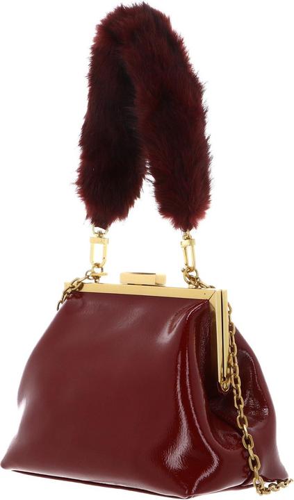 Immagine prodotto Ted Baker Purcel Leather Patent Fur Handle Clutch Bag