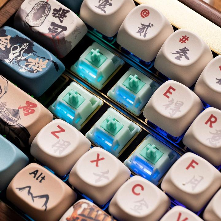 Actual product image Akko Botany Switch, mechanical, 5-pin, linear, MX-Stem, 38g - 45 pieces