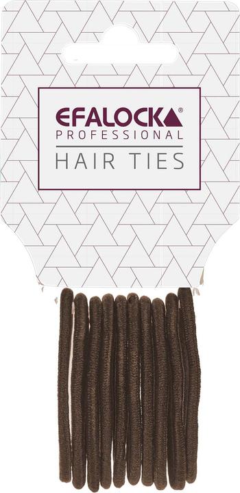Efalock hair tie small brown 10pcs (Haargummi)