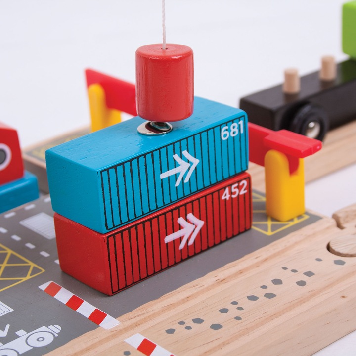 Immagine prodotto Bigjigs Rotaie di legno Cantiere di container