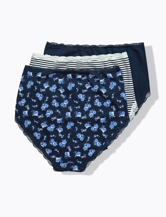 Immagine prodotto Ulla Popken Maxi slip in confezione da tre con orli con pizzo (42, 44, confezione da 3)