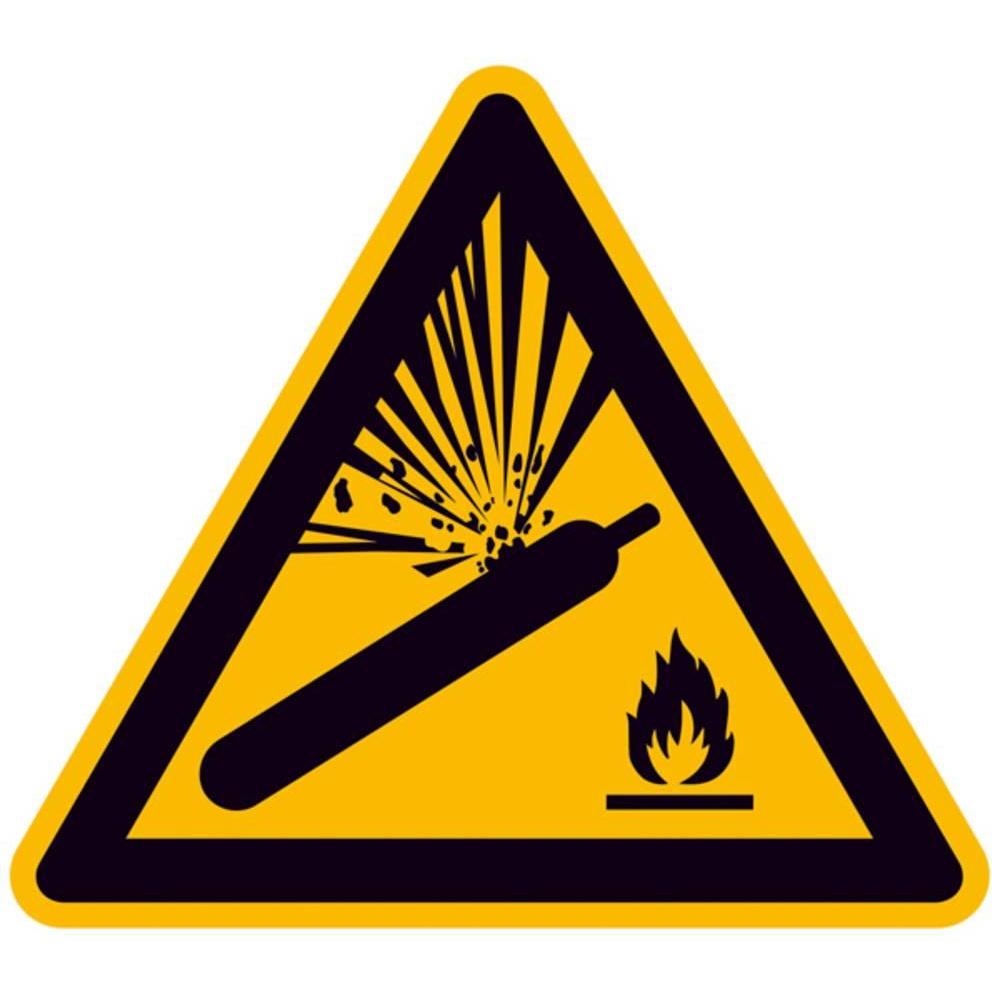 Wolk, Segnaletica di sicurezza, Warnschild Gasflasche Folie selbstklebend 315 mm ISO 7010 1 St.