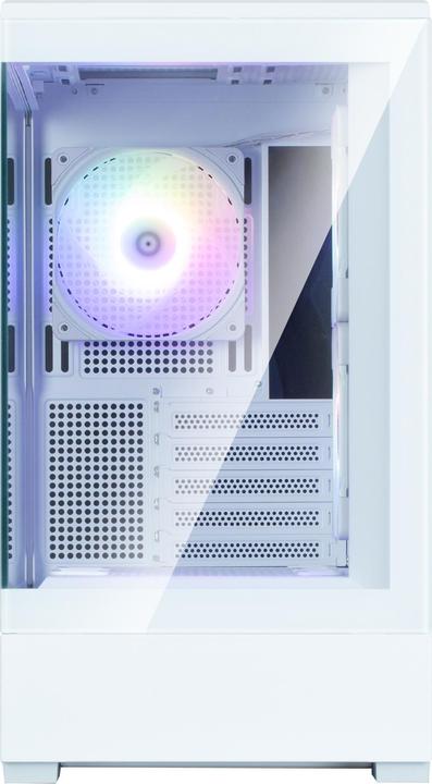 Actual product image Zalman GHE P30 V2 micro-ATX case Tempered Glass Panoramic View - White (mATX, Mini-ITX)