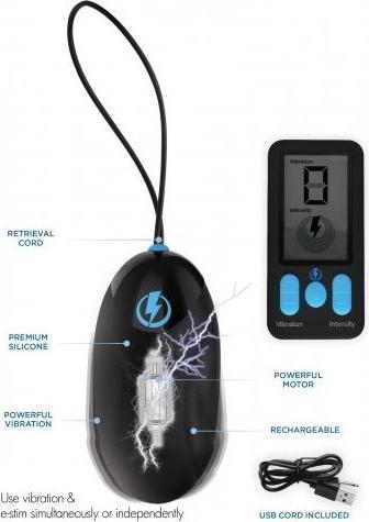 Produktbild Doc Johnson 5X Vibrating & E-Stim Silicone Egg + Remote