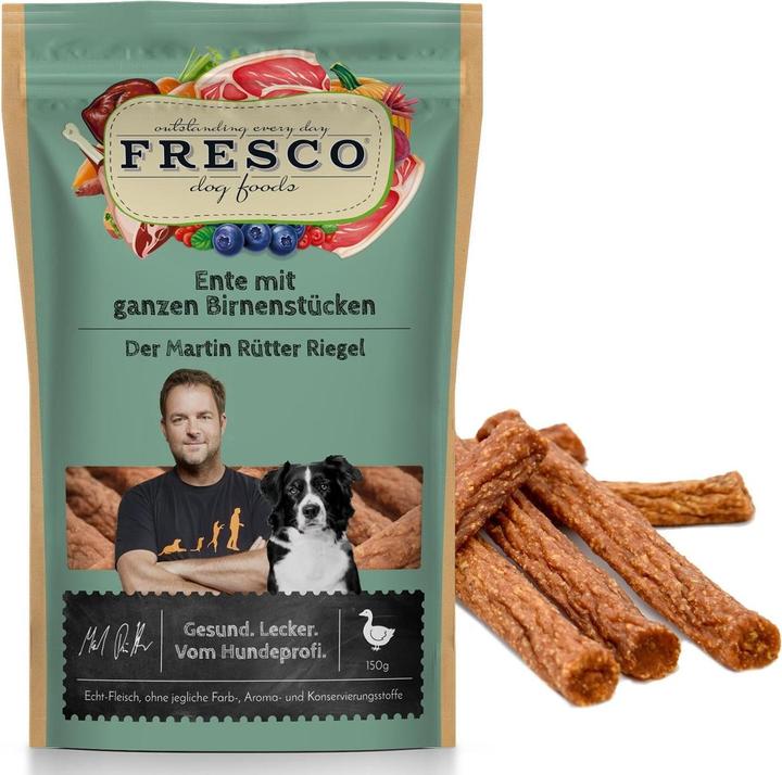 Produktbild Fresco Martin Rütter Riegel Ente und ganzen Birnenstücken, 100 g (Adult, 1 Stk., 100 g)