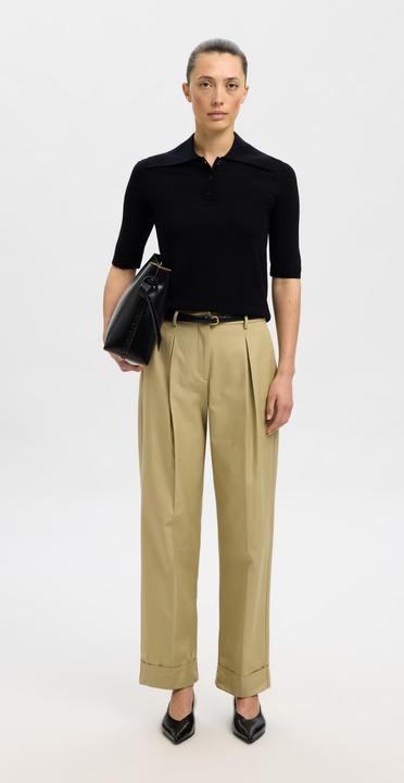 Actual product image Selected Femme 100% Merinowoll Polohemd aus Strick (L)