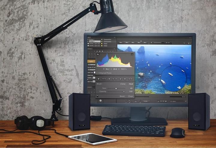 Immagine prodotto Techly Set di altoparlanti in legno per notebook