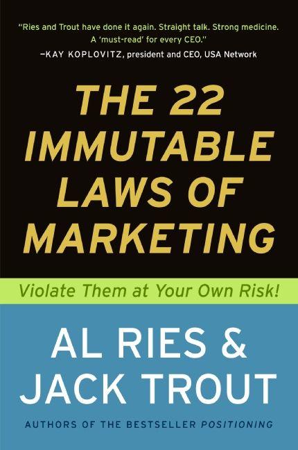 Produktbild The 22 Immutable Laws of Marketing (Englisch, Al Ries, Jack Trout, 1994)