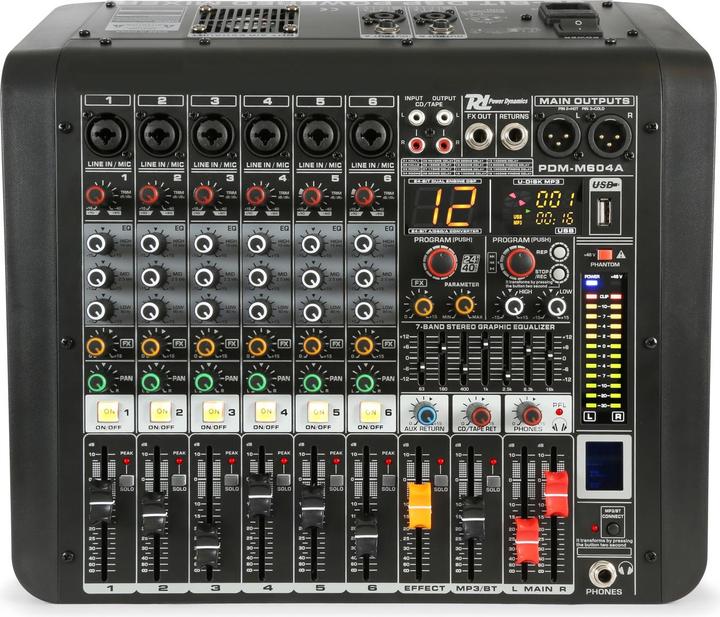 Power Dynamics Mischpult PDM-M604A (Studio- und Livemixer)