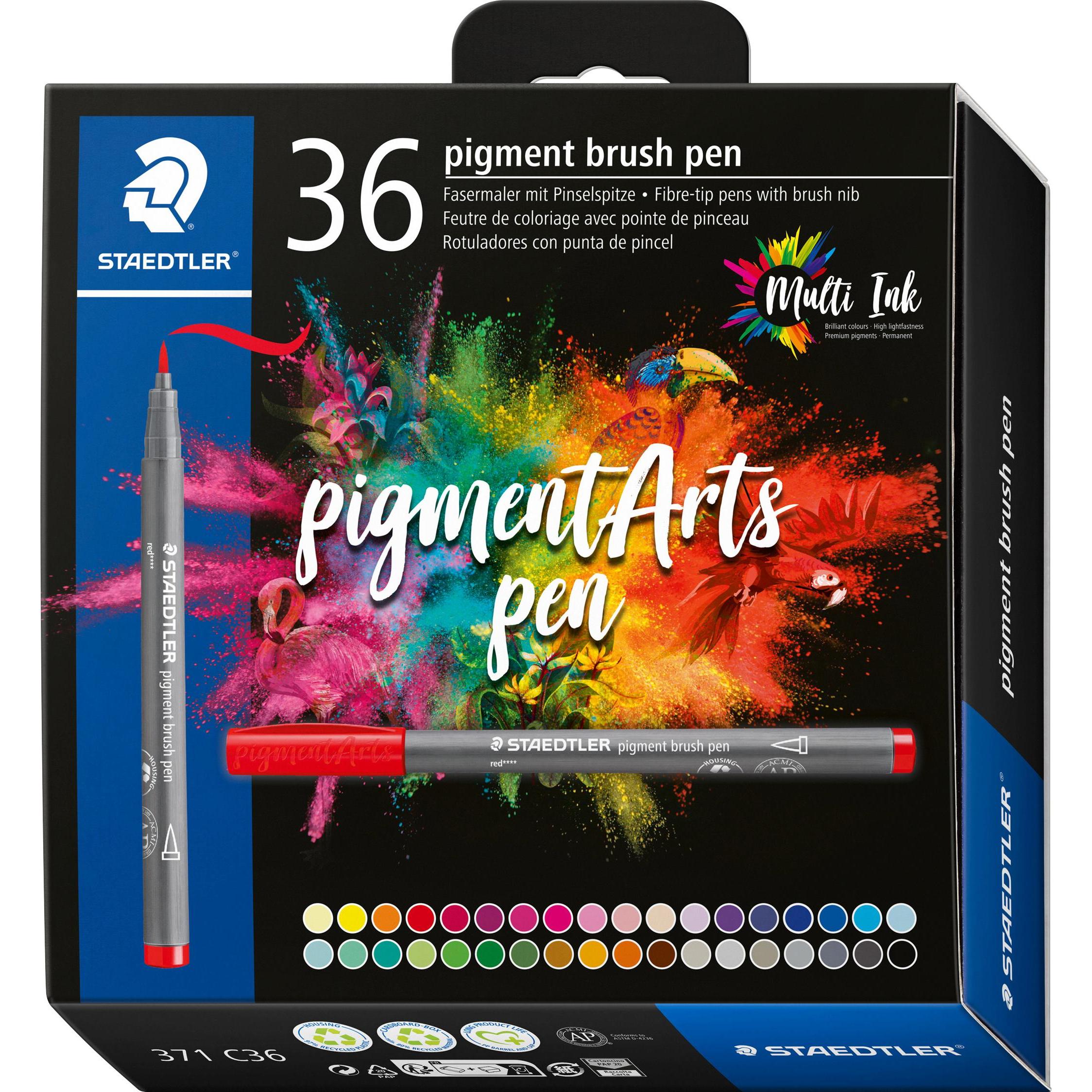 Staedtler, Malstifte, Fasermaler Pigment (Warm Colours, 24 Stück, 24 x)