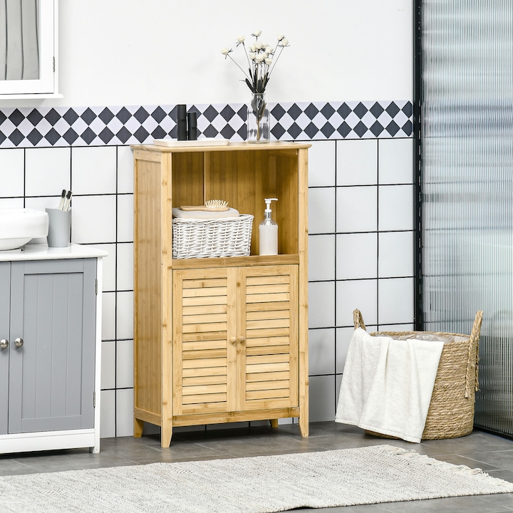 Produktbild Homcom Badezimmerschrank (50 x 25.5 x 92 cm)