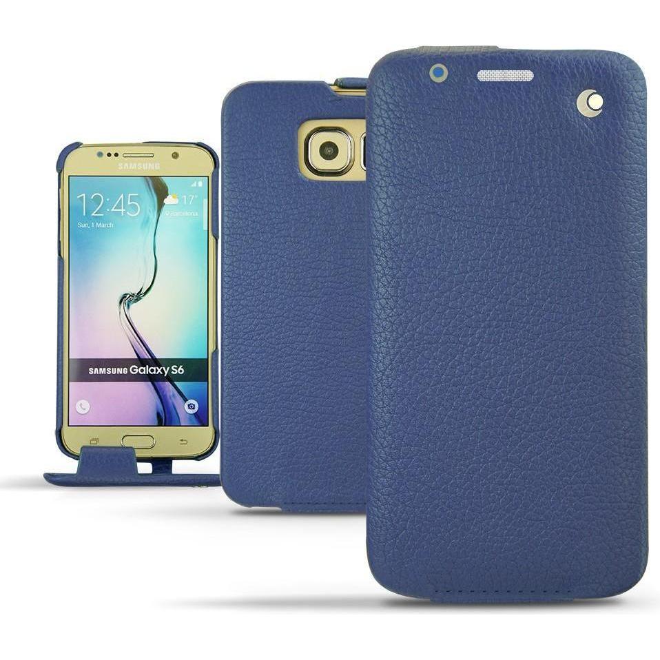 Noreve Lederschutzhülle vertikal (Samsung Galaxy S6), Smartphone Hülle, Blau