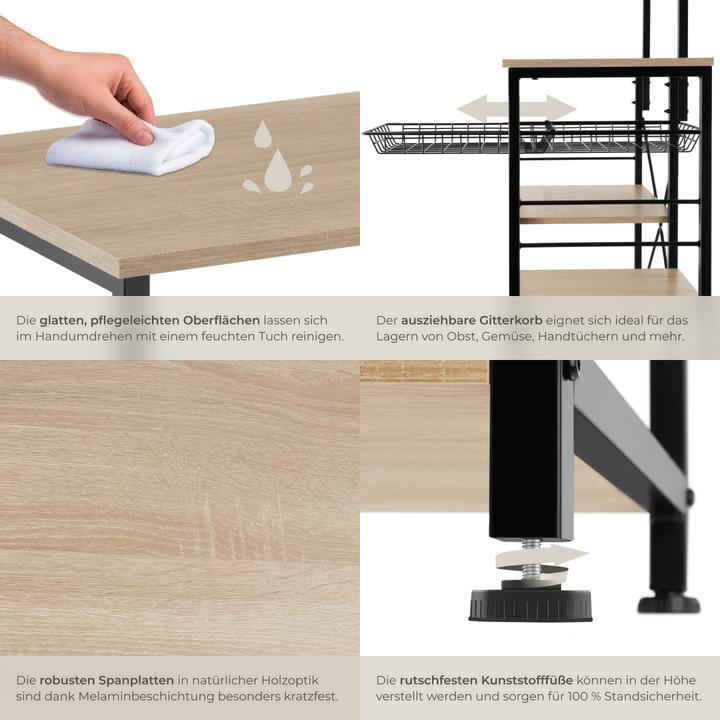 Immagine prodotto tectake Crawley (90 x 40 x 131.50 cm)