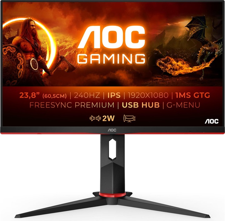 Actual product image AOC 24G2ZU/BK (1920 x 1080 pixels, 23.80")