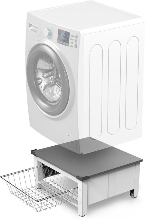 Immagine prodotto Meliconi Base Space Basket 656143 - Kit di graffette - Apparaatverhoger met uitschuifbare draadmand