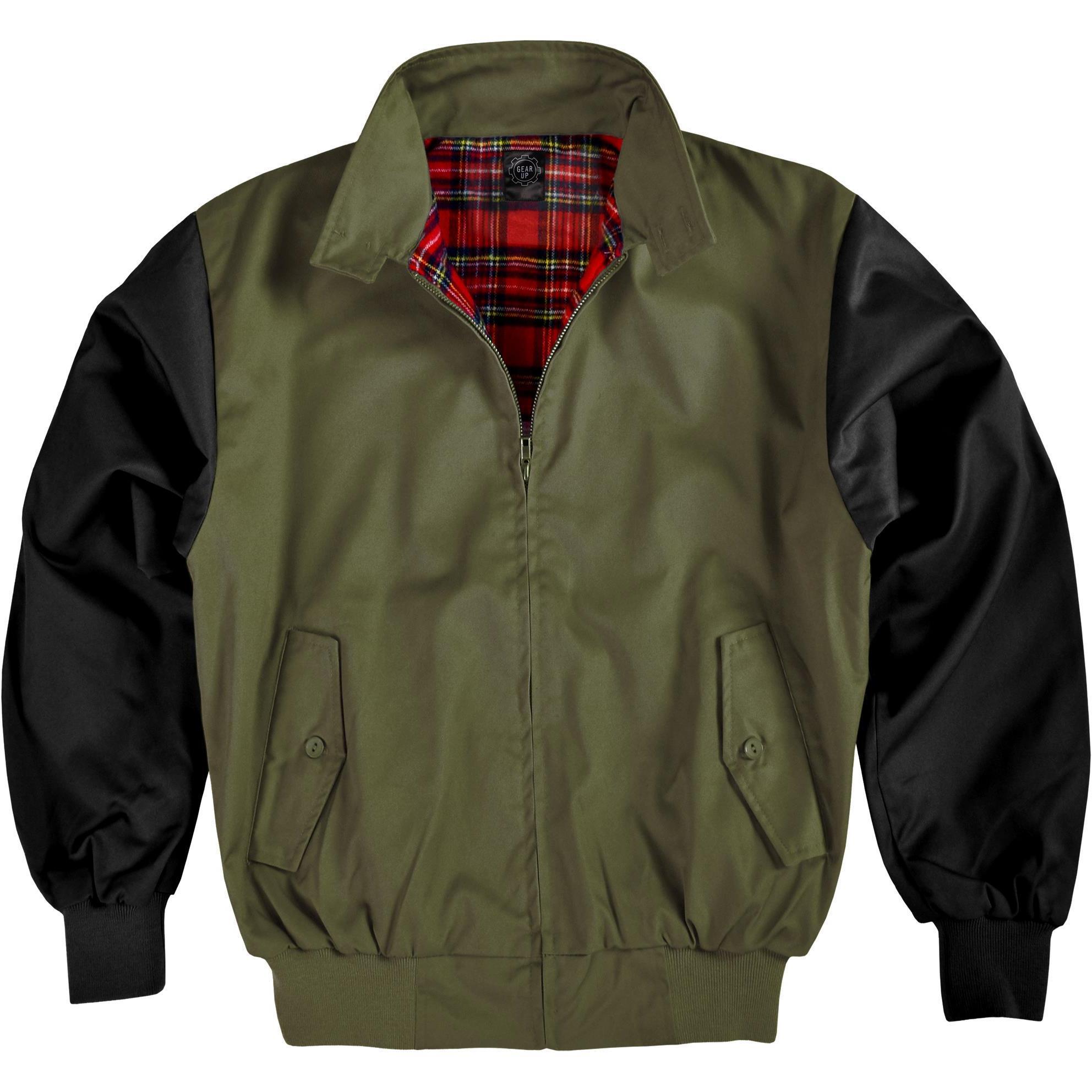 Gear Up, Herren, Jacke, Herren Harrington Jacke (XXL), Grün, XXL