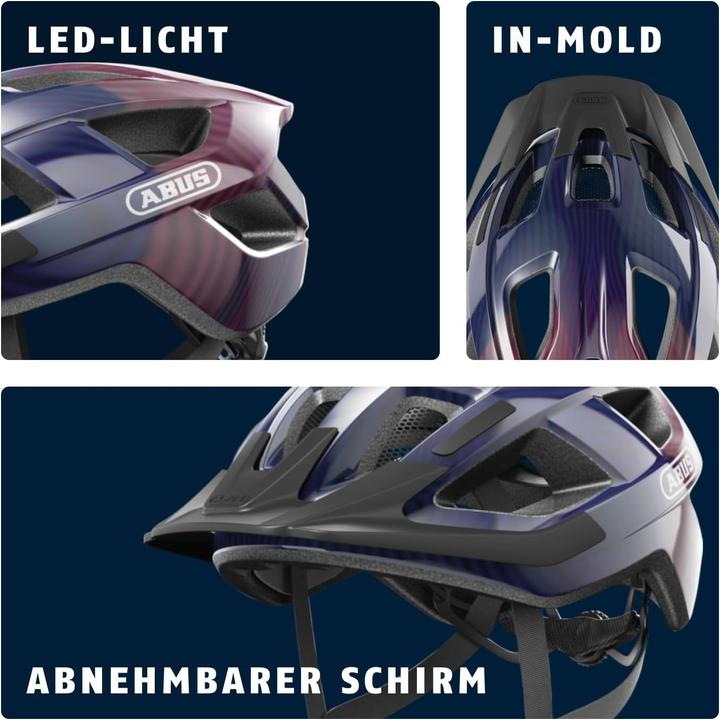 Produktbild Abus Aduro 3.0 LED purple waves M (52 - 58 cm)