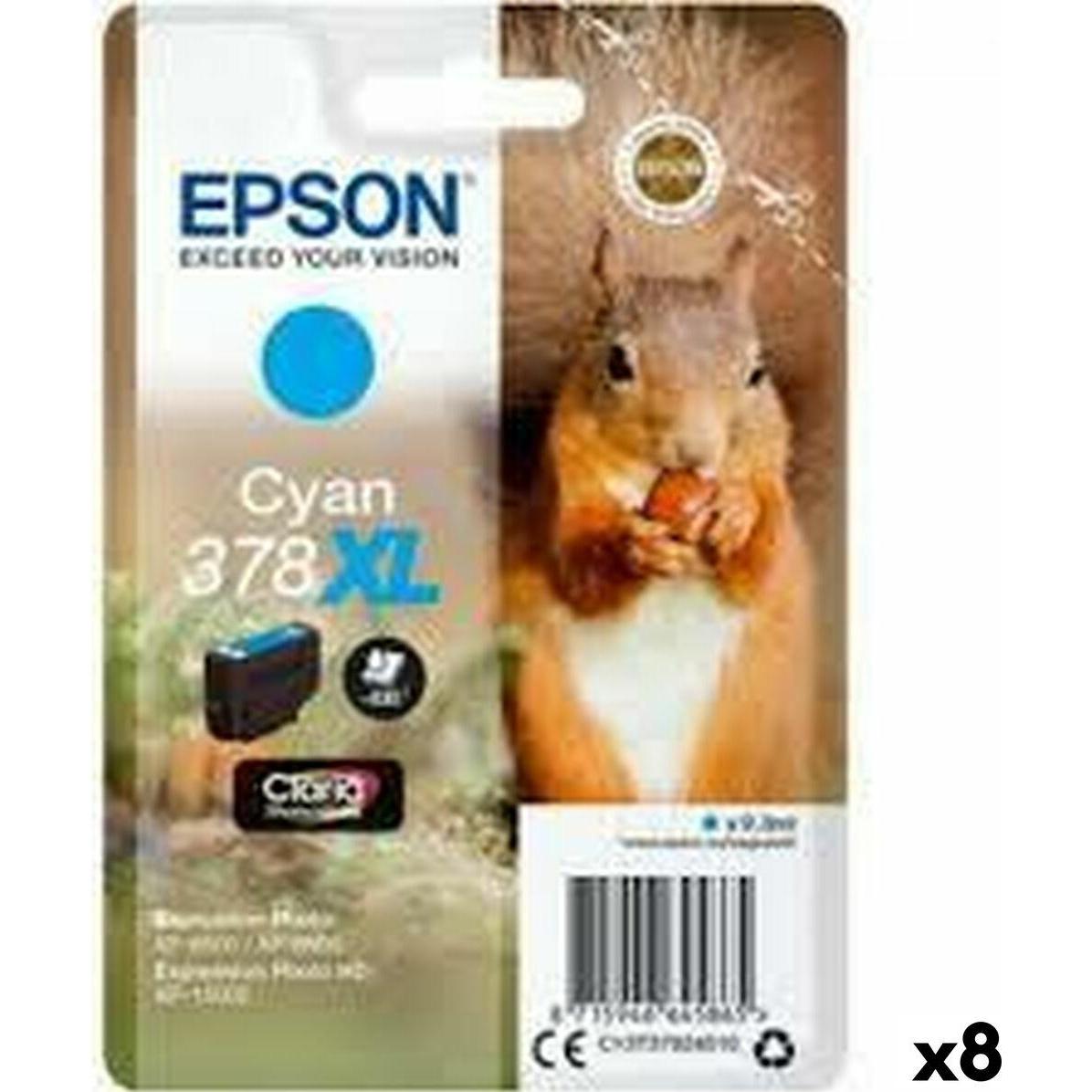 Epson, Cartucce, Cartuccia d'inchiostro 378 XL, 830 pagine, OEM C13T37924010, 8 pezzi