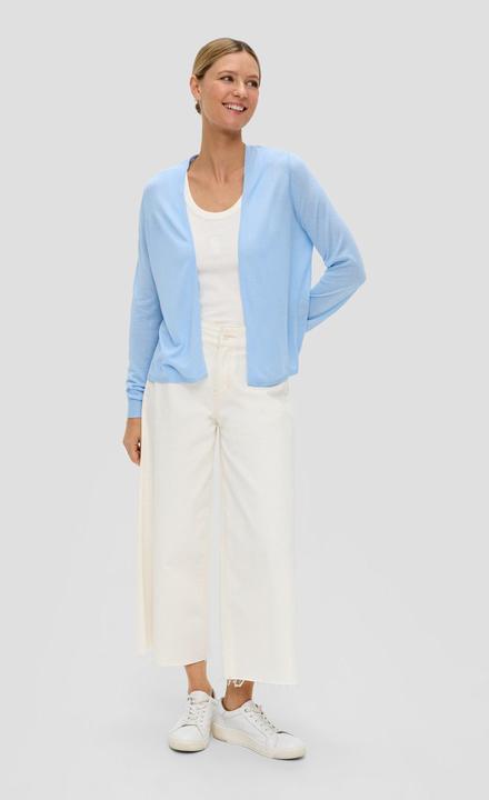 Produktbild s.Oliver Strickjacke Strickjacke aus Viskose-Stretch mit Rippbündchen (42)