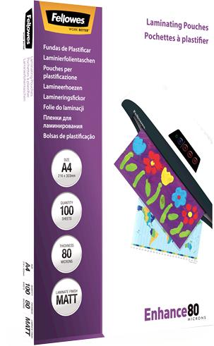 Actual product image Fellowes Enhance 80 (A4, 100 pcs., 80 µm)