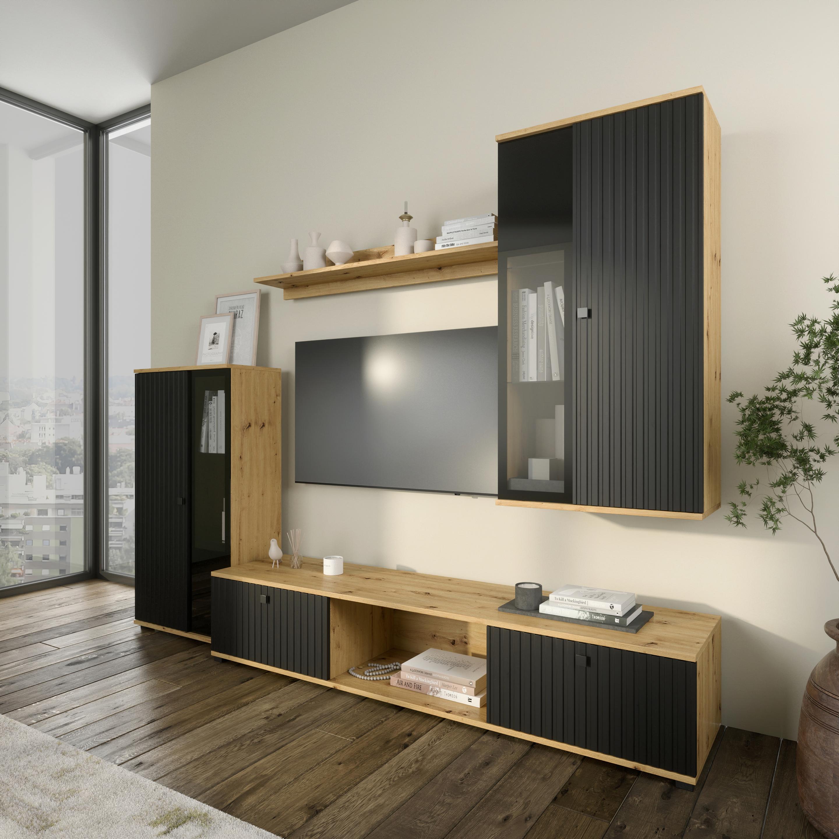 ADRK Furniture, Wohnwand, Schrankwand SALIA