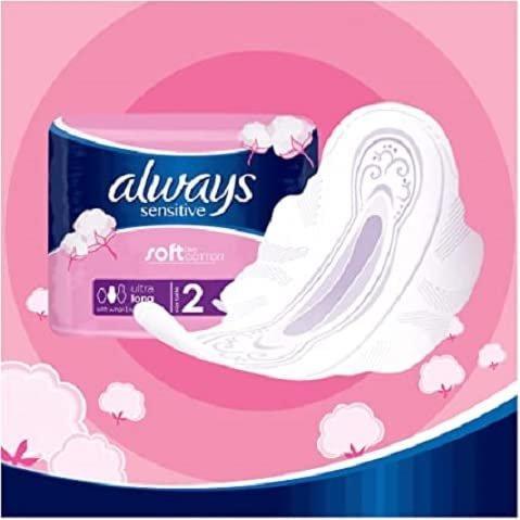 Image du produit Always 5er Pack Damenbinden - Sensitive Long - 20 Stück (20x)