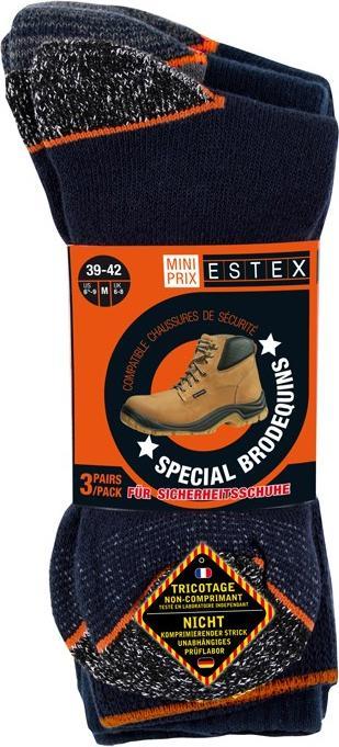 Produktbild Estex No Comprim Socken Für Arbeitsschuhe 3er Pack (35 - 38)