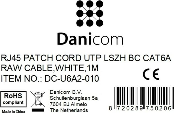 Produktbild Dsit CAT6a Netzwerkkabel 100% Kupfer (CAT6a, 1 m)
