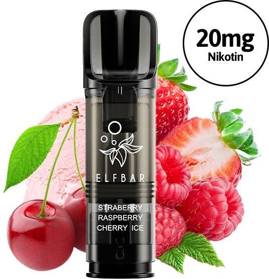 Produktbild Elfbar ELFA PRO 2x Pods Strawberry Sraspberry Cherry Ice (Erdbeere, Himbeere, Kirsche)