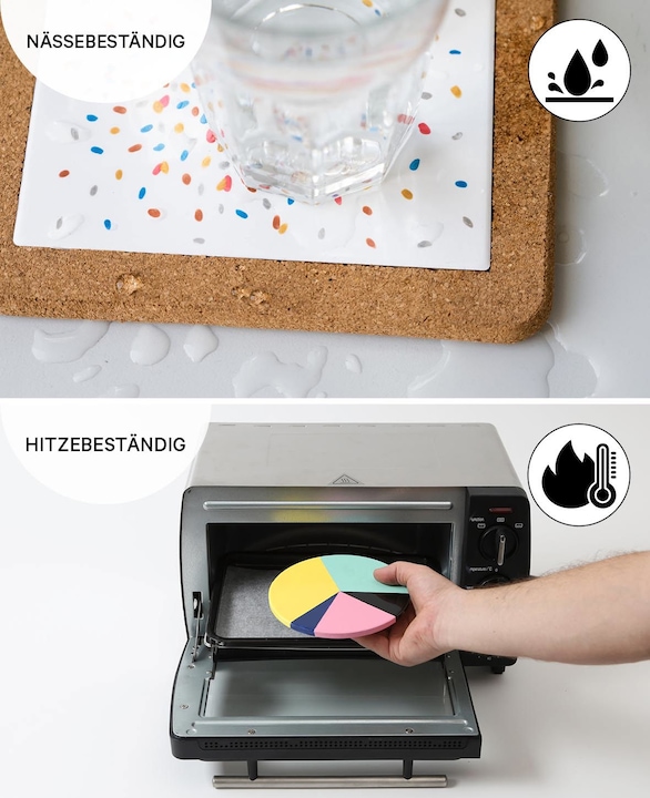 Immagine prodotto I Am Creative Sottopentola in sughero, sottopentola per pentole e padelle, set da 10 pezzi. (10 x, Pan coaster)