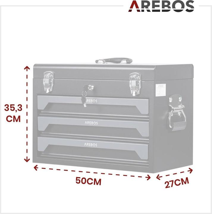 Actual product image Arebos Toolbox (172 pieces)