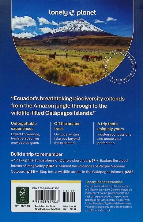 Actual product image Ecuador & the Galapagos Islands (English, Alex Egerton, Brand Eveleigh, Marisa Paska, Trent Holden, Wendy Yanagihara, 2024)