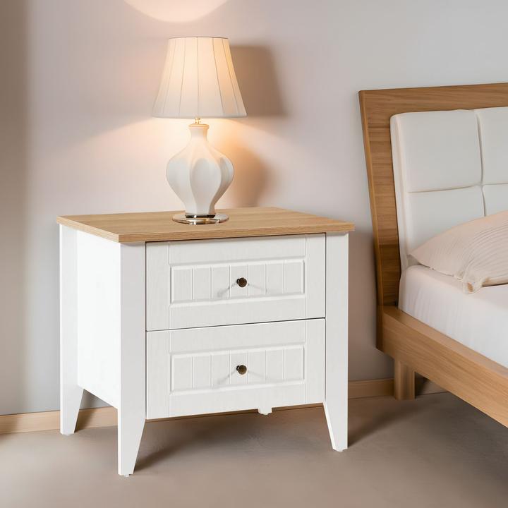 Actual product image Skye Decor Tuval White Nightstand (60 x 44 x 54.40 cm)