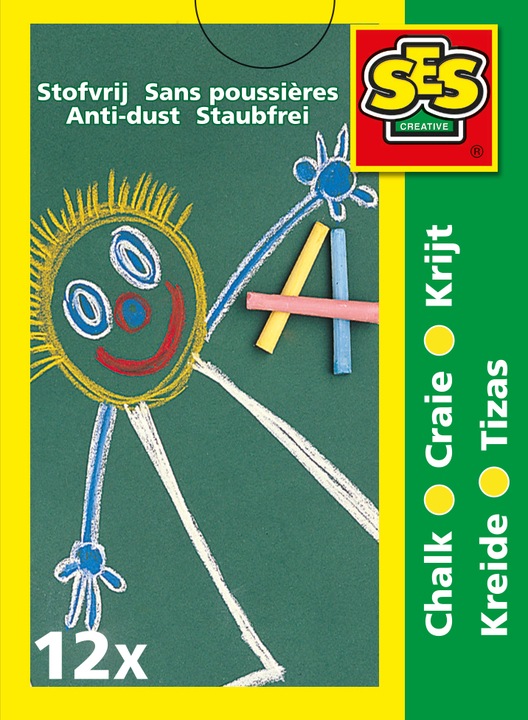 Actual product image Ses Chalk coloured 12 pieces (Multicoloured, 12 x)