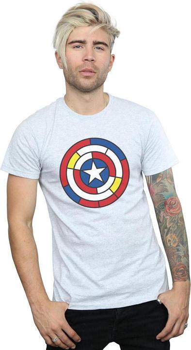 Produktbild Captain America Stained Glass Shield TShirt (XL)