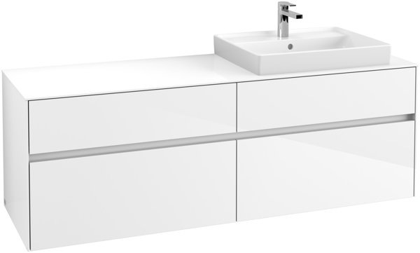 Actual product image Villeroy & Boch Collaro washbasin cabinet with lighting, 1600x548x500 mm, 4 drawers, for washbas (167 x 62 x 57 cm)